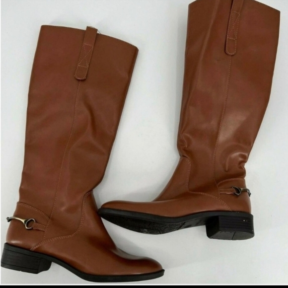 Sam & Libby brown vegan leather boots - Picture 3 of 6